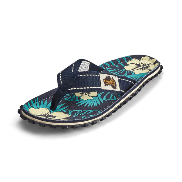 Islander Flip-Flops - Men's - Blue Hibiscus