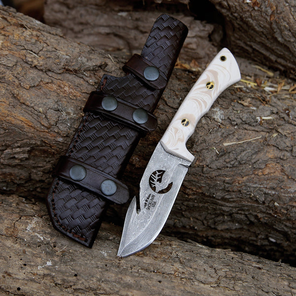 Breeze Gut Hook Knife with Mother of Pearl Handle