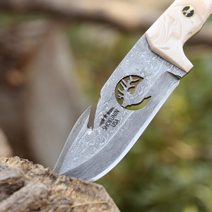 Tranquility Gut Hook Knife with Pearl Resin Handle