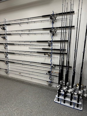 Made in the USA Premium Fishing Rod Racks | Wall or Ceiling or Boat Mounted