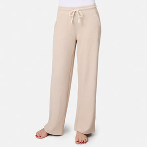 Women's Ripple Knit Long Wide Leg Pant