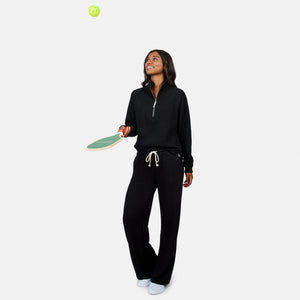 Women's Ripple Knit Long Wide Leg Pant