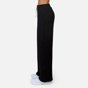 Women's Ripple Knit Long Wide Leg Pant