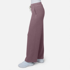 Women's Ripple Knit Long Wide Leg Pant