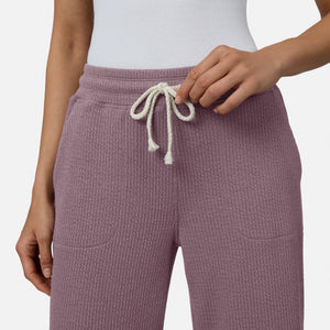 Women's Ripple Knit Long Wide Leg Pant