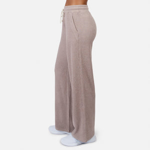 Women's Ripple Knit Long Wide Leg Pant