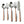 Crimson Hammered Flatware, 5- Pc. Place Setting