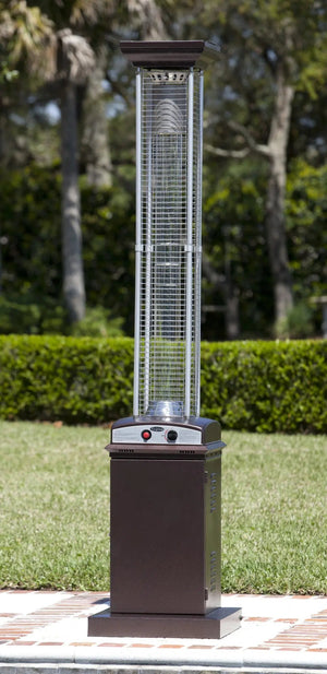 Hammered Bronze Finish Square Flame Patio Heater