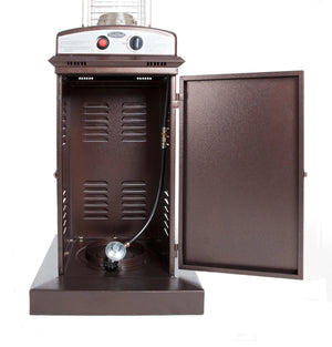 Hammered Bronze Finish Square Flame Patio Heater
