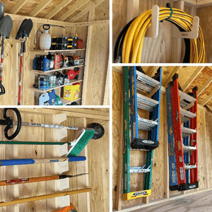 Deluxe Shed Kit, Garden Yard Tool Rack, Outdoor Storage, Garden Tool Storage, Shed Accessories, Yard Tool Rack - TRAPSKI, LLC