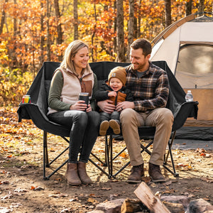 Heated Double Camping Chair with 4 Heating Zones
