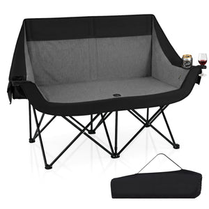 Heated Double Camping Chair with 4 Heating Zones