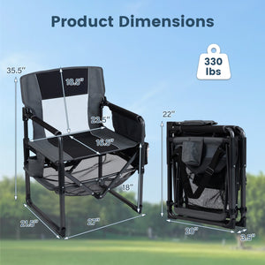 Camping Chair Heavy Duty with Cup Holder and Bottle Opener
