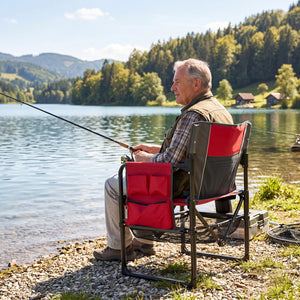 Camping Chair Heavy Duty with Cup Holder and Storage