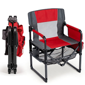 Camping Chair Heavy Duty with Cup Holder and Storage