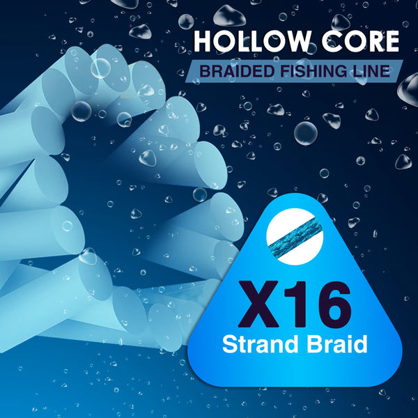 Reaction Tackle Hollow Core - 16 Strand Braided Fishing Line