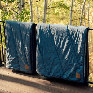 Homestead Cabin Comforter Blanket Queen - Blue