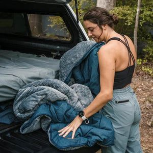 Homestead Cabin Comforter Blanket Queen - Blue