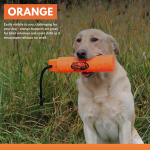HuntEmUp Hunting Dog Training Kit – 6 Pack 2" Variety Retriever Bumpers with Throw Ropes & Mesh Bumper Bag