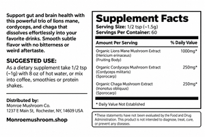 MAGIC™  Multi Mushroom Tea- Lions Mane, Cordyceps & Chaga