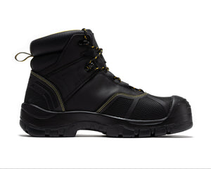 ROCKROOSTER Woodland Black 6 inch Waterproof Composite Toe Leather Work Boots AK663