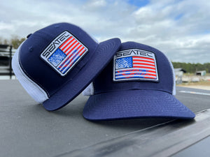 RWB Flat Bill Trucker Hat