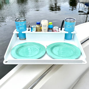 Docktail Utility Table with Rod Holder Mount