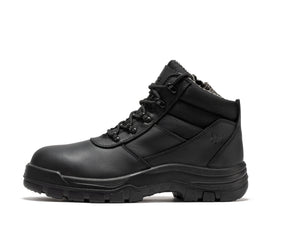 ROCKROOSTER Avalon Black 6 Inch Zip-sided Composite toe Leather Work Boots CP213BK