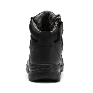 ROCKROOSTER Avalon Black 6 Inch Zip-sided Composite toe Leather Work Boots CP213BK