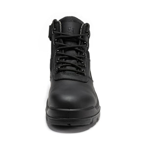 ROCKROOSTER Avalon Black 6 Inch Zip-sided Composite toe Leather Work Boots CP213BK