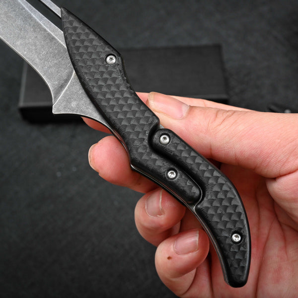 Crux D2 High Carbon Stainless Steel Pocket Knife with Micarta Handle