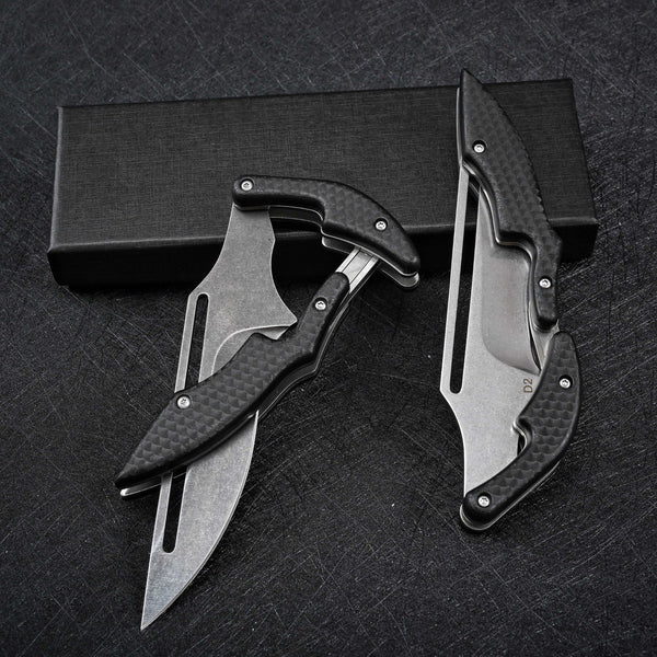 Crux D2 High Carbon Stainless Steel Pocket Knife with Micarta Handle