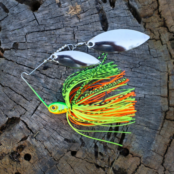 Reaction Tackle Spinnerbaits – 3-Pack, Double Willow, Ideal for Bass, Pike, and More!