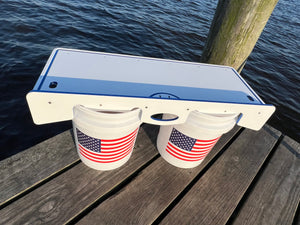 Made in the USA | Premium Double Bucket 33" Raised Fillet Table Cutting Board