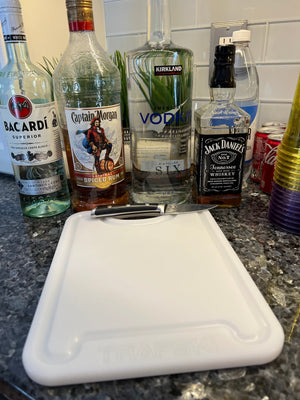 TRAPSKI Premium 1/2 Inch Thick HDPE Cutting Boards | Food-Grade Kitchen Prep Surface | Juice Grooves | Made in the USA - TRAPSKI