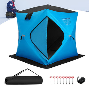 Portable 2 Person Ice Shanty with Cotton Padded Walls