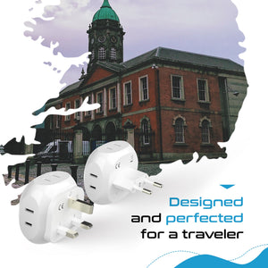 Europe Travel Adapter Set- 4 in 1 - Ultra Compact - Light Weight (PT-9C-7-4PK) - TRAPSKI