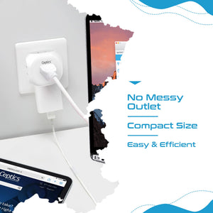 European Schuko Travel Plug Adapter - 4 in 1 - Ultra Compact - Light Weight - 2 Pack (PT-9-2PK)