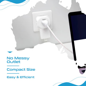 Australia, New Zealand, China Travel Plug Adapter - 4 in 1 - Ultra Compact - Light Weight (PT-16) - TRAPSKI