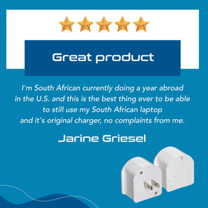 South Africa to USA/Australia - Type A, I - Travel Plug Adapter - Non-Grounded (SA-US-AU) - TRAPSKI
