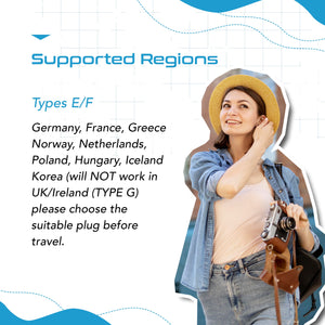 European Schuko Travel Plug Adapter - 4 in 1 - Ultra Compact - Light Weight (PT-9) - TRAPSKI