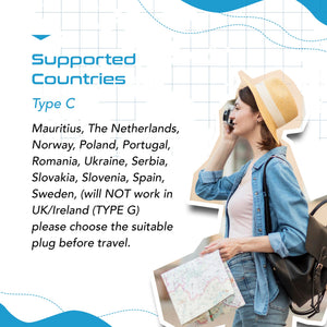 European Travel Plug Adapter - 4 in 1 - Ultra Compact - Light Weight (PT-9C) - TRAPSKI