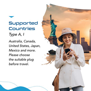 South Africa to USA/Australia - Type A, I - Travel Plug Adapter - Non-Grounded (SA-US-AU) - TRAPSKI