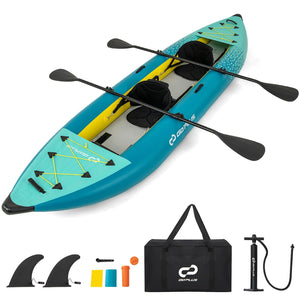Inflatable 2-person Kayak Set with Aluminium Oars and Repair Kit