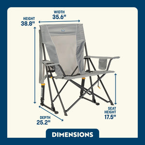 GCI Outdoor Comfort Pro Rocker Collapsible Rocking Chair & Outdoor Camping Chair