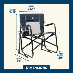 GCI Freestyle Outdoor Portable Folding Rocker and Camping Chair XL