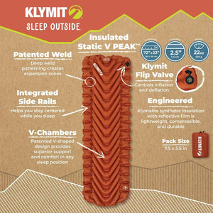 Insulated Static V PEAK Sleeping Pads