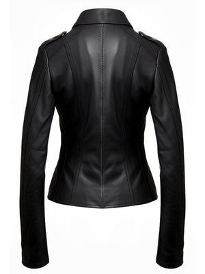 Isabella Black Biker Women Leather Jacket