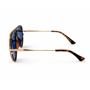 Ivy Luxe - Blue Tangle-Free Round Aviator Sunglasses