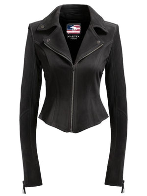 Ixchel Black Women Suede Leather Jacket